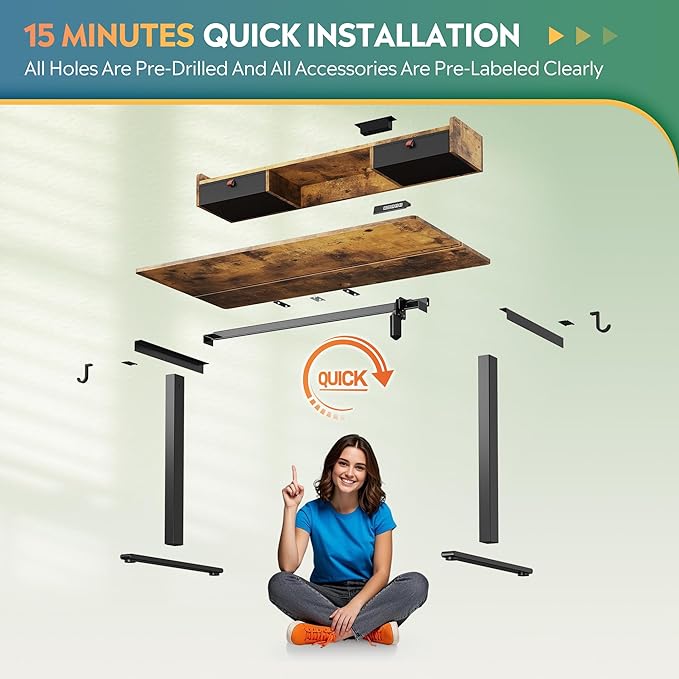 DEVAISE 55×28 Inch Electric Standing Desk - Image 8