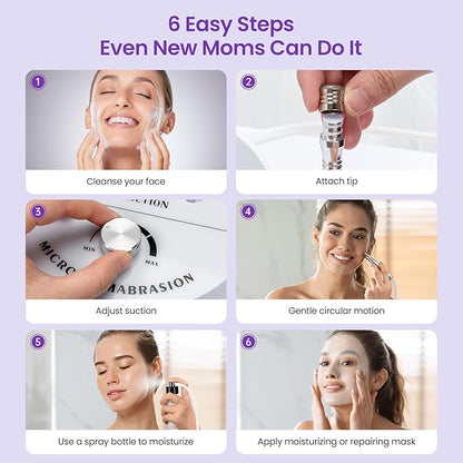 UNOISETION Diamond Microdermabrasion Machine Professional, 3 in 1 Dermabrasion - Image 8