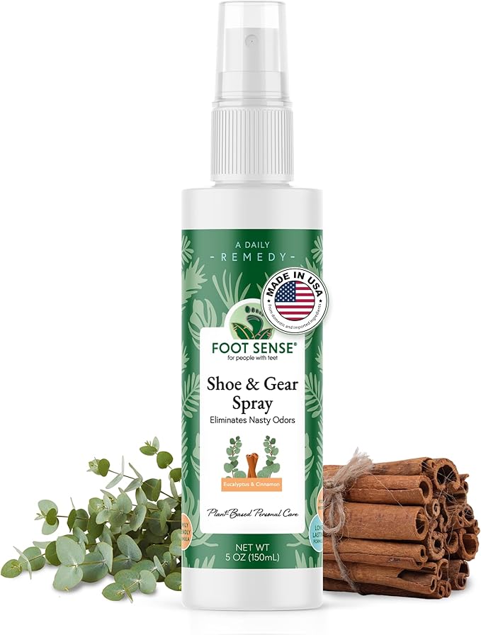 Foot Sense – Shoe Deodorizer & Foot Spray – Natural Foot & Shoe Odor Eliminator by FOOTSENSE