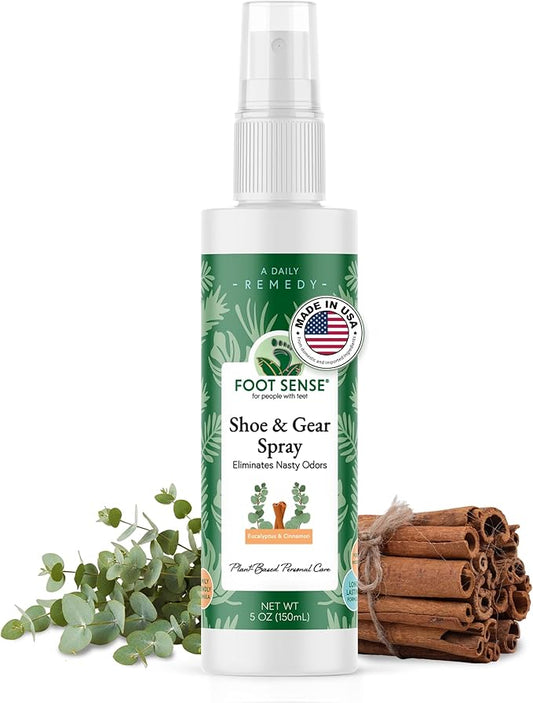 Foot Sense – Shoe Deodorizer & Foot Spray – Natural Foot & Shoe Odor Eliminator by FOOTSENSE