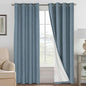 H.VERSAILTEX Linen Blackout Curtains 96 Inches Long 100% Blackout Thermal by HVERSAILTEX