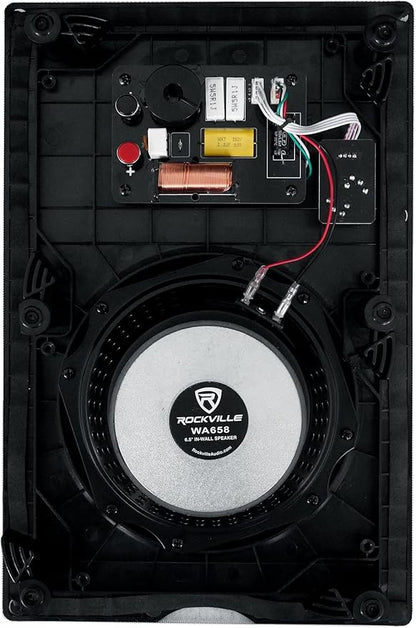 Rockville Pair WA658 240W in-Wall Speakers, 6.5" Kevlar Woofer, Silk Dome - Image 3