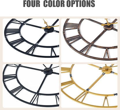 Ohweog Large Wall Clock for Living Room Decor – 32 Inch Silent Non-Ticking - Image 7