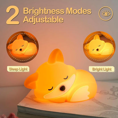 ATSUI Fox Night Light, LED Squishy Novelty Animal Lamp, Food Grade Silicone - Image 5