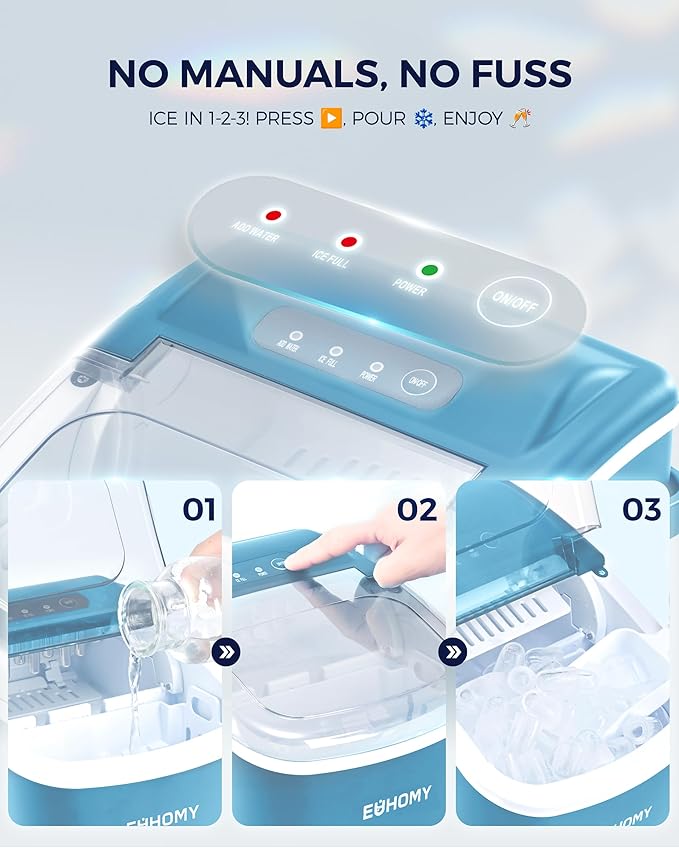 EUHOMY Countertop Ice Maker Machine - Image 6