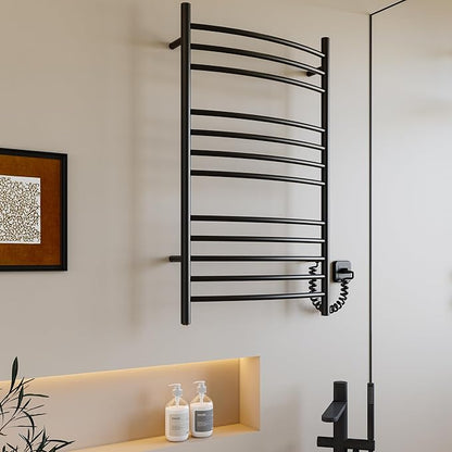 HEATGENE Towel Warmer Wall Mount Electric Plug-in/Hardwired Heated Towel Rack - Image 7