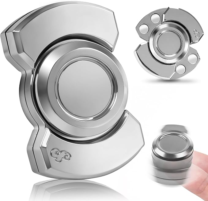 Valentines Day Gifts for Him, 3-in-1 Fidget Spinner Toy for Adult Metal Slider by Chilvil