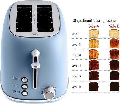 Rae Dunn Retro Rounded Bread Toaster, 2 Slice Stainless Steel Toaster - Image 2