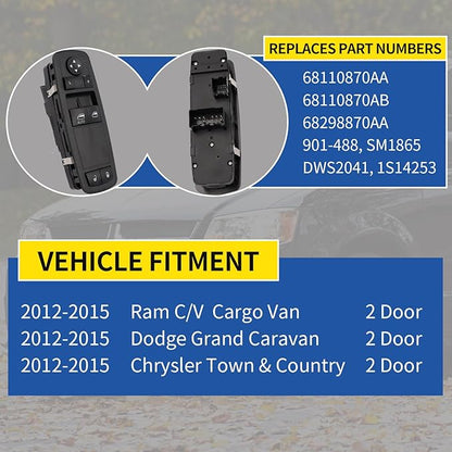AMICAREP Master Power Window Switch Driver Side Compatible - Image 3