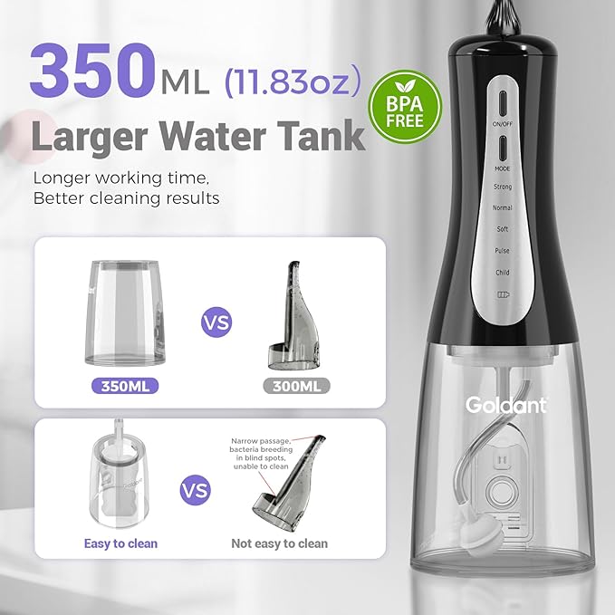 GOLDANT 350ML Water Flosser - Image 4
