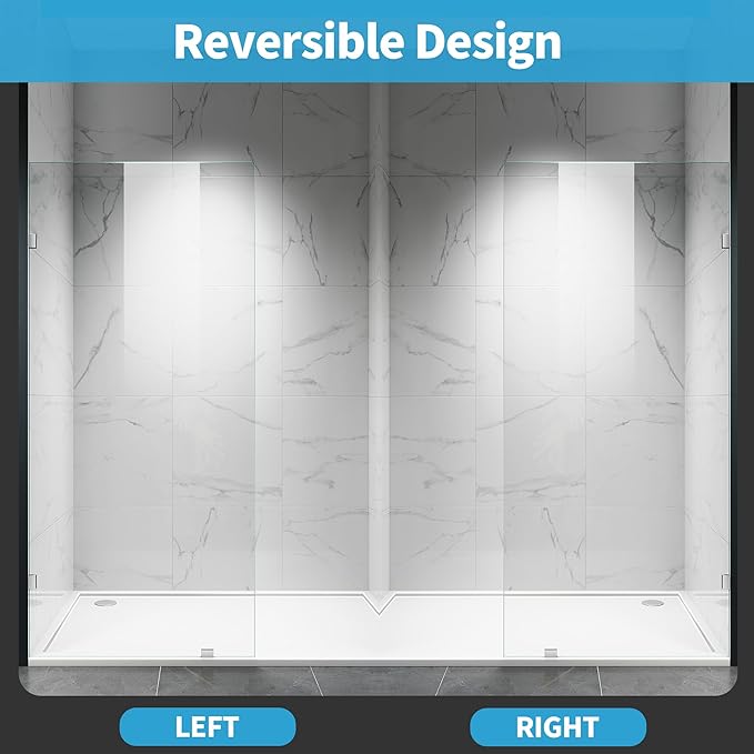 Shower Glass Panel, Frameless Walk in Shower Door - Image 6