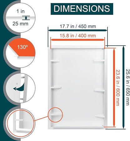 16" x 24" White Metal Access Panel. Service Shaft Door Panel. Plumbing - Image 2