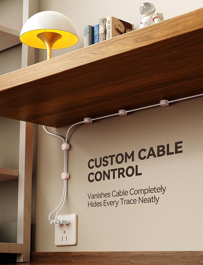 8-Pack Cord Organizer Silicone Magnetic Cable Clips Desk Wire Management - Image 5