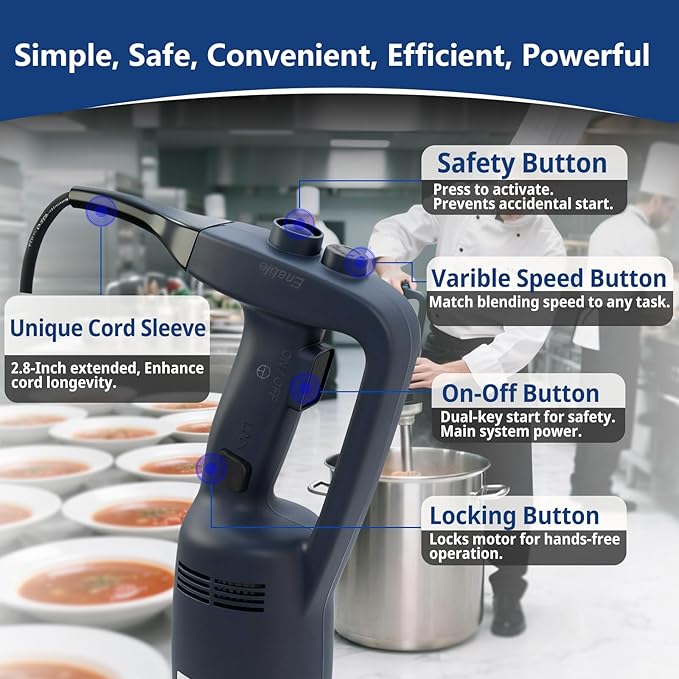 VONCI 500W Commercial Immersion Blender Handheld, Heavy Duty Stick Blender - Image 3
