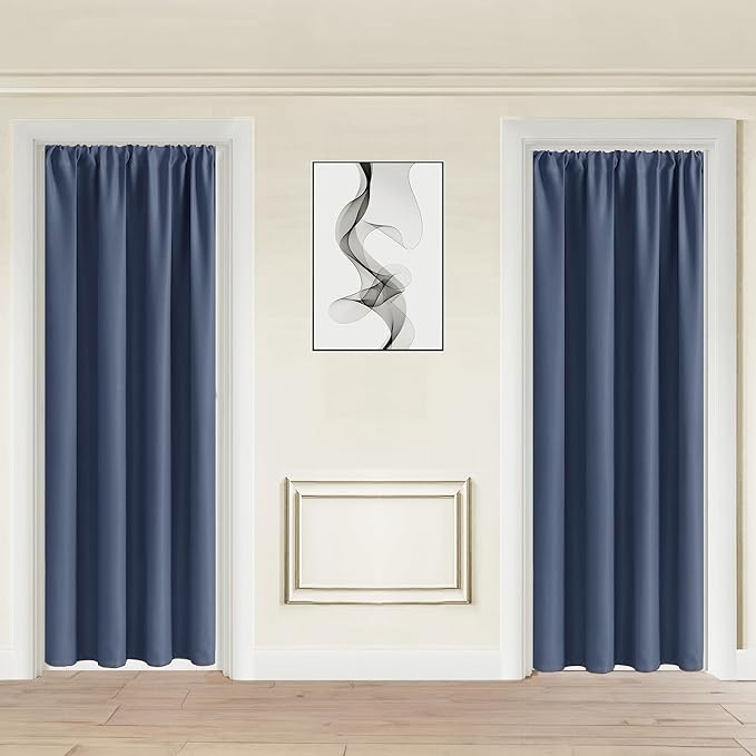 JIUZHEN Blackout Doorway Curtains 80 inch Length by JIUZHEN