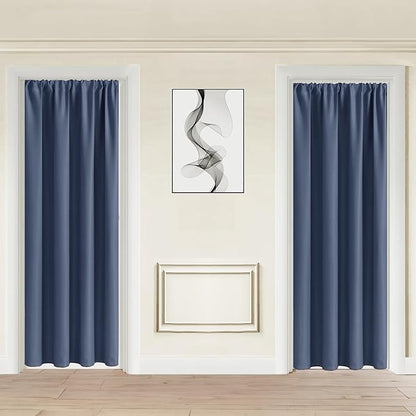 JIUZHEN Blackout Doorway Curtains 80 inch Length by JIUZHEN