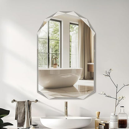 Suidia Bathroom Mirror, Frameless Bathroom Mirror - Image 3