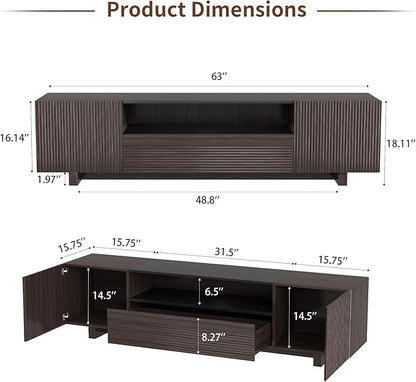 Epecoya TV Stand with Storage Cabinets - Image 2
