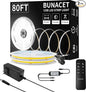 BUNACET 80FT/24m COB LED Strip Light Warm White Dimmable 6500K High Lumen CRI by BUNACET