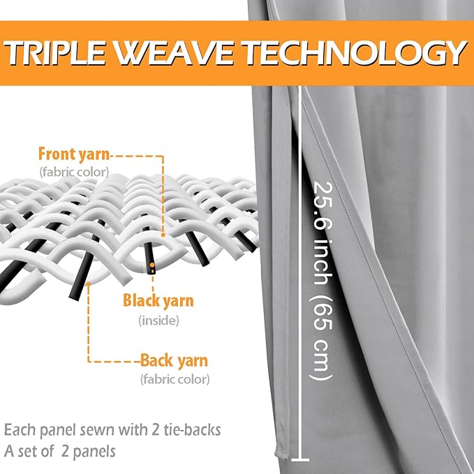 Hiasan Short Blackout Curtains for Bedroom - Image 4