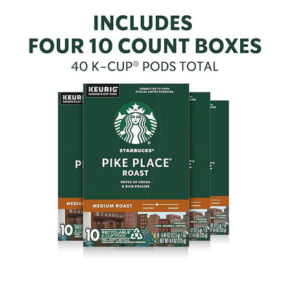 Starbucks K-Cup Coffee Pods, Medium Roast Hot or Iced Coffee, Pike Place Roast - Image 2