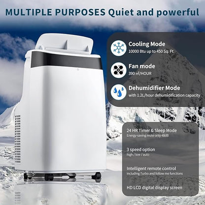 Portable Air Conditioners 10000 BTU, Remote Control AC - Image 7