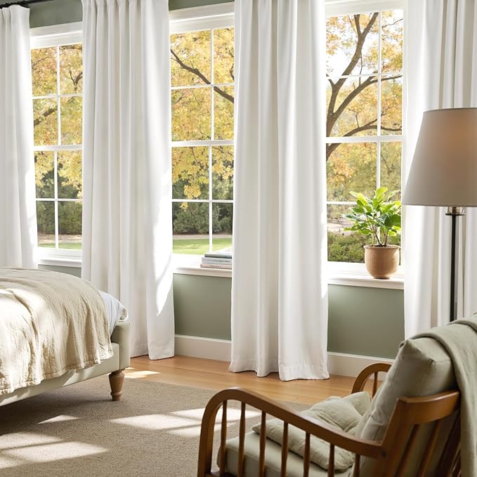 Lazzzy White Blackout Velvet Curtains - Image 5