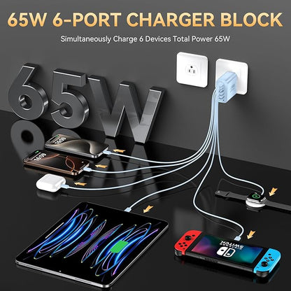 USB C Fast Charger Block, iPhone Charger Fast Charging Blocks 65W Multi Port - Image 4