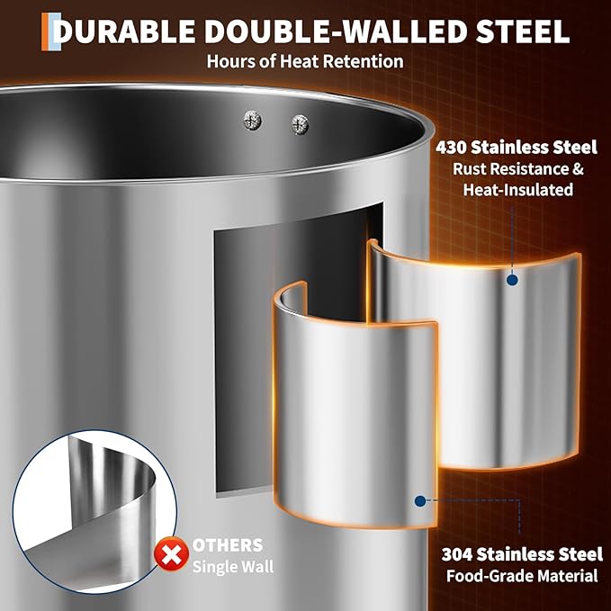 60 Cup Large Coffee Urn with Double Wall Insulation, 10L/2.6 Gallon Stainless - Image 4