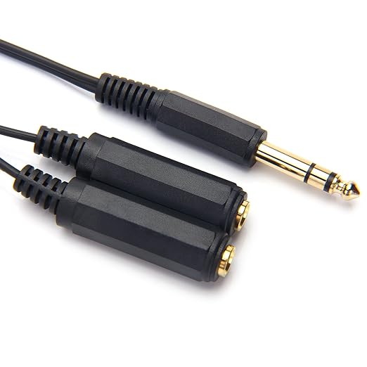 Disino 1/4 Splitter, 1/4" TRS Stereo Male to Dual Female Y Splitter Cable - Image 8