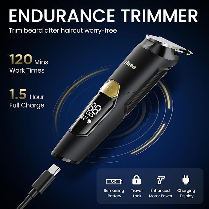 Ufree 3-in-1 Beard Trimmer Kit, Men's Electric Razor Shaver - Image 5