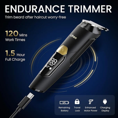 Ufree 3-in-1 Beard Trimmer Kit, Men's Electric Razor Shaver - Image 5