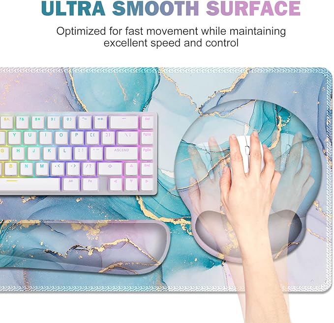 ToLuLu Desk Mat, XXL Large Mouse Pad Wrist Support Set，4 in1 Gaming Mousepad - Image 4