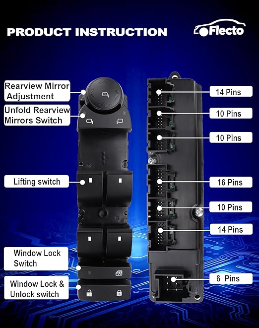 Flecto 20835552 Master Power Window Switch Driver Side - Image 3