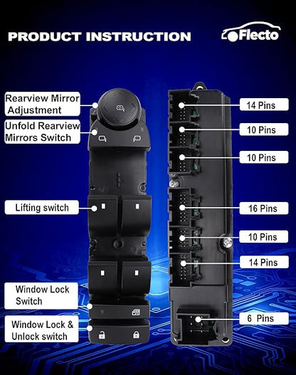Flecto 20835552 Master Power Window Switch Driver Side - Image 3