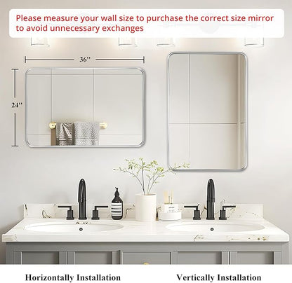 Fabuday Bathroom Mirrors for Over Sink 2 Pack - Image 3