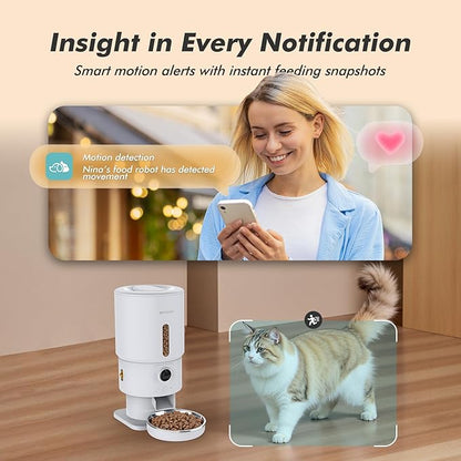 Automatic Cat Feeder with Camera - 5G WiFi Timed Cat Food Dispenser - Image 5