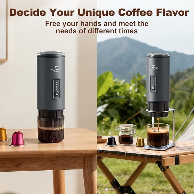 Portable Coffee Maker, 3 in 1 Electric Espresso Machine Set, Rechargeable - Image 7