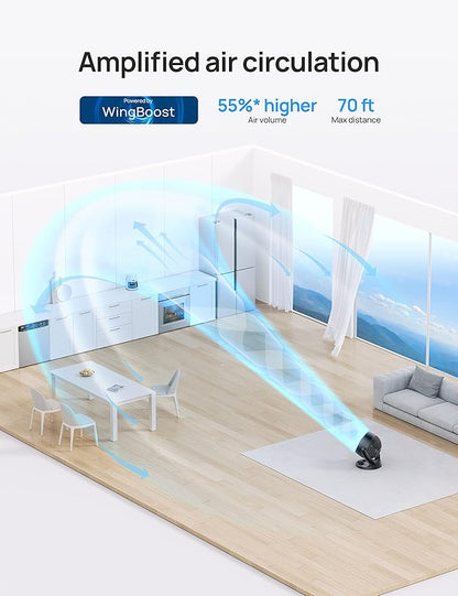 Dreo Fan for Bedroom, 12 Inches, 70ft Powerful Airflow, 28db Quiet Table Air - Image 3