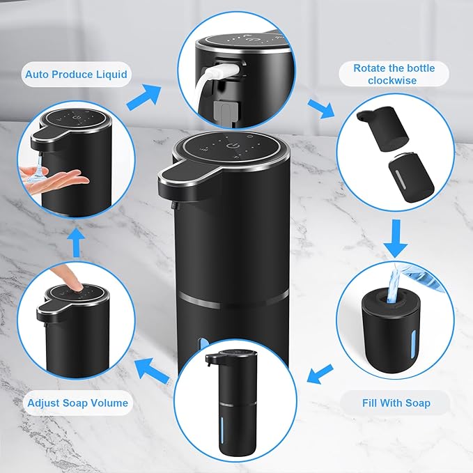 Automatic Liquid Soap Dispenser, 4 Level Adjustable Liquid Dispenser, - Image 5