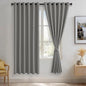 JIUZHEN Light Grey Blackout Curtains by JIUZHEN