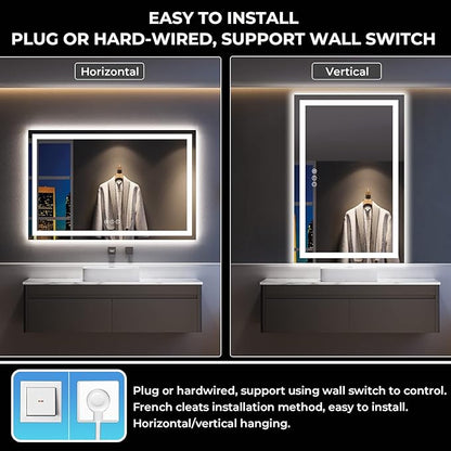 YEELAIT 55x36 Inch LED Bathroom Mirror - Image 7