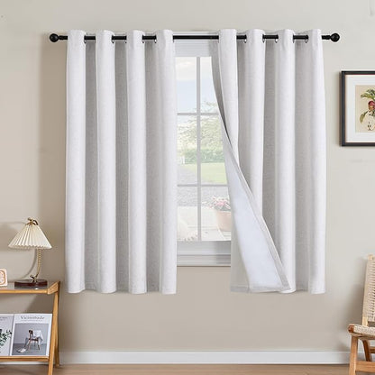 H.VERSAILTEX Linen Curtains 100% Blackout Curtains by HVERSAILTEX