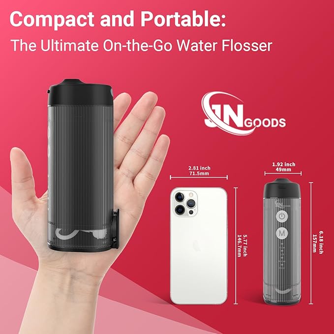JNGOODS Mini Portable Water Flosser Oral Irrigator Water Teeth Cleaner Pick - Image 5