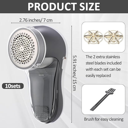 Ferrochef 10 Pack Fabric Shaver and Lint Remover, Sweater Defuzzer - Image 2