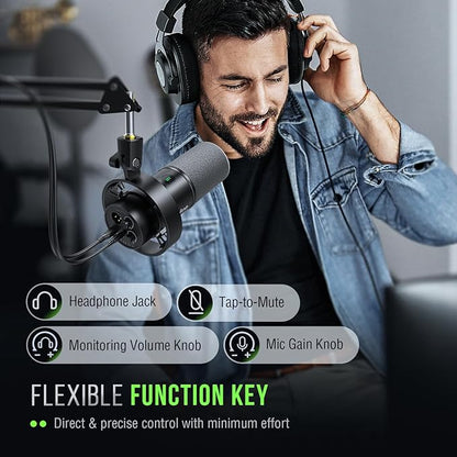 FIFINE Dynamic Microphone, XLR/USB Podcast Recording PC Microphone - Image 8