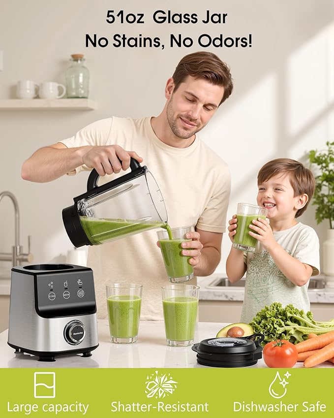 Countertop Blenders for Kitchen, 1400W Professional Blender for Smoothies - Image 3