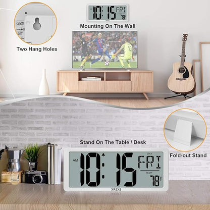 Large Digital Wall Clock, Electronic Alarm Clocks - Image 4
