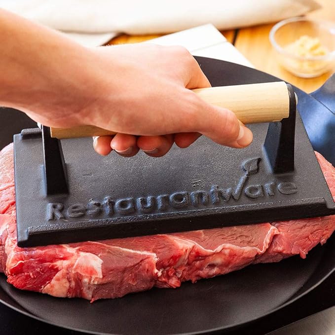 Restaurantware-7.9 x 3.9 x 2.8 Inch Bacon Press, 1 Heavy-Weight Burger Press - - Image 3