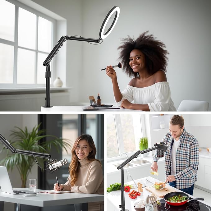 SupeDesk Overhead Camera Mount, Adjustable Desk Mount - Image 2